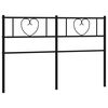 vidaXL T&ecirc;te de lit de remplacement m&eacute;tal noir 135 cm