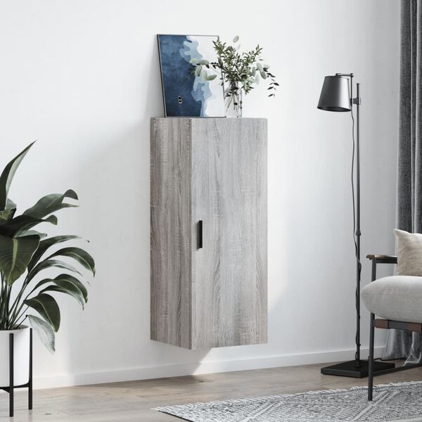 vidaXL Armoire murale sonoma gris 34,5x34x90 cm