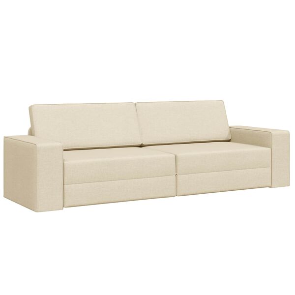 vidaXL Canap&eacute;-Lit 200cm Cr&egrave;me tissu