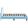 vidaXL Cadre de lit avec t&ecirc;te de lit Bleu 80 x 160 cm PU