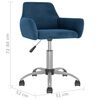 vidaXL Chaises pivotantes &agrave; manger lot de 2 Bleu Velours