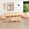 vidaXL Salon de jardin 10 pcs Bois de pin massif