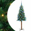 vidaXL Sapin de No&euml;l mince Vert 150 cm PVC et bois de pin massif