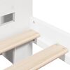 vidaXL Lit biblioth&egrave;que sans matelas blanc 150x200 cm bois pin massif