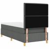 vidaXL Lit &agrave; ressorts avec matelas Gris fonc&eacute; 90 x 200 cm tissu