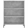 vidaXL Buffet haut Gris b&eacute;ton 69,5x34x180 cm Bois d'ing&eacute;nierie
