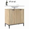 vidaXL Meuble de Lavabo de Salle de Bain avec stockage Ch&ecirc;ne Sonoma