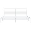 vidaXL Cadre de lit m&eacute;tal sans matelas et t&ecirc;te de lit blanc 200x200 cm