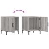 vidaXL Tables de chevet 2 pcs sonoma gris 40x40x50cm bois d'ing&eacute;nierie