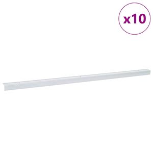 vidaXL Nez de marche 10 pc Argent&eacute; 67 x 3 x 2 cm Aluminium