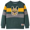 Sweatshirt pour enfants vert fonc&eacute; 128