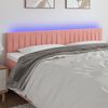 vidaXL T&ecirc;te de lit &agrave; LED Rose 200x5x78/88 cm Velours