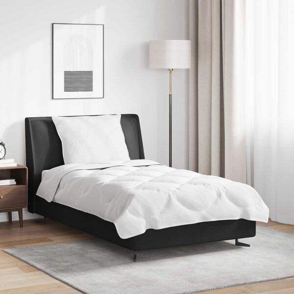vidaXL Ensemble de Duvet avec oreiller 2 pcs Blanc Microfibre