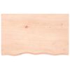 vidaXL Dessus de table 80x50x(2-6) cm bois de ch&ecirc;ne massif non trait&eacute;