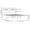 vidaXL Cadre de lit m&eacute;tal sans matelas et t&ecirc;te de lit blanc 140x190 cm