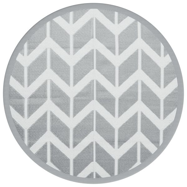 vidaXL Tapis d'ext&eacute;rieur ARAKIL gris &Oslash;200 cm PP