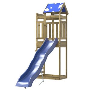 vidaXL Aire de jeux d'ext&eacute;rieur bois de pin impr&eacute;gn&eacute;
