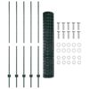 vidaXL Cl&ocirc;ture Euro avec poteau 10 x 1,5 m Acier recouvert de PVC Vert