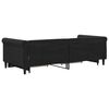 vidaXL Lit de jour avec gigogne et tiroirs sans matelas noir 90x200 cm