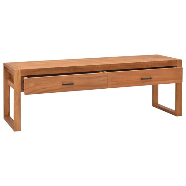 vidaXL Meuble TV 120x40x45 cm Bois de teck solide