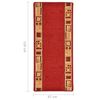 vidaXL Tapis de couloir Support de gel Rouge 67x120 cm