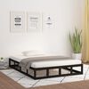 vidaXL Cadre de lit sans matelas noir 200x200 cm bois massif