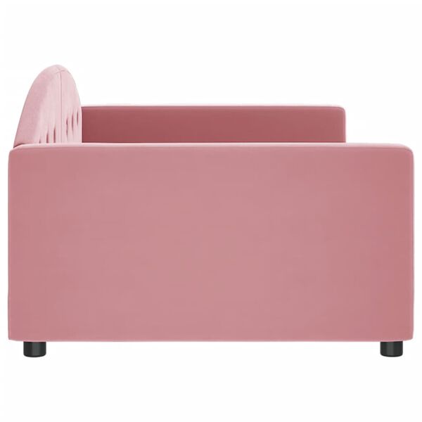 vidaXL Lit de repos rose 100x200 cm velours