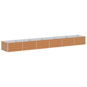 vidaXL Jardini&egrave;re sur&eacute;lev&eacute;e Marron Clair 480 x 80 x 45 cm