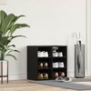 vidaXL Cabinet &agrave; chaussures avec &eacute;tag&egrave;re Ch&ecirc;ne noir 52 x 30 x 50,5 cm