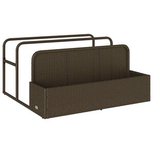vidaXL Rangement pour matelas gonflables de piscine marron 110 x 100 x 57 cm en rotin synth&eacute;tique