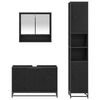 vidaXL Ensemble de mobilier de salle de bain 3 pcs Ch&ecirc;ne noir