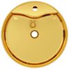 vidaXL Lavabo avec trop-plein 46,5 x 15,5 cm C&eacute;ramique Dor&eacute;