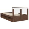 vidaXL Cadre de lit Ch&ecirc;ne brun 120 x 190 cm Pin massif