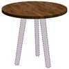 vidaXL Plateau de table Marron fonc&eacute; &Oslash; 60 x 2,5 cm