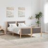 vidaXL Cadre de lit avec t&ecirc;te de lit Taupe 160 x 200 cm tissu