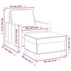 vidaXL Fauteuil avec repose-pied Gris clair 60 cm Tissu