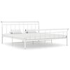 vidaXL Cadre de lit sans matelas blanc m&eacute;tal 160x200 cm