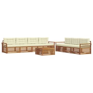vidaXL Ensemble de canap&eacute;s d'ext&eacute;rieur 8 pc Naturel et Cr&egrave;me