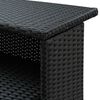 vidaXL Ensemble de bar de jardin 3 pcs et coussins Résine tressée Noir