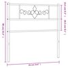 vidaXL T&ecirc;te de lit m&eacute;tal noir 80 cm