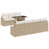vidaXL Ensemble de canap&eacute; de jardin 8 pcs Beige et cr&egrave;me polyrotin