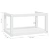 vidaXL Cadre de lavabo de salle de bain mural Blanc 59x38x31 cm Fer