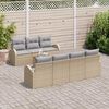 vidaXL Ensemble de canap&eacute; de jardin 8 pcs beige et gris clair