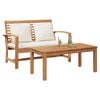 vidaXL Ensemble banc et table de jardin avec coussin 2 Pi&egrave;ce
