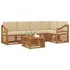 vidaXL Ensembles de canap&eacute;s avec coussin 6 pcs Naturel et Beige
