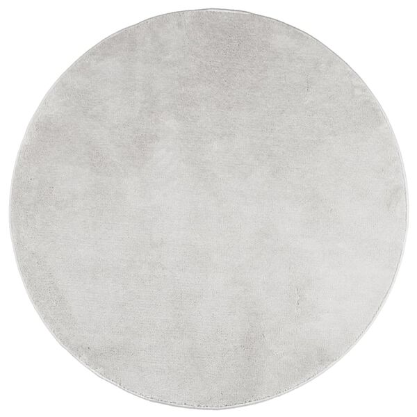 vidaXL Tapis OVIEDO &agrave; poils courts gris &Oslash; 240 cm