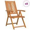 vidaXL Chaise de jardin 8 pc Marron Bois d'Acacia Massif