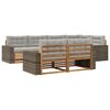 vidaXL Ensemble de canap&eacute;s d'ext&eacute;rieur 7 pc Naturel et gris clair