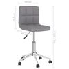 vidaXL Chaises pivotantes &agrave; manger lot de 6 Gris clair Tissu