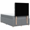 vidaXL Sommier &agrave; lattes de lit avec matelas Gris clair 120x200cm Tissu